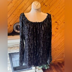 White House Black Market Bodice Silk Blouse